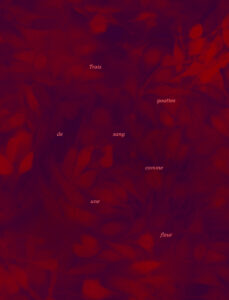 Trois gouttes de sang comme une fleur – Clément Chapillon/Yannick Jaffré